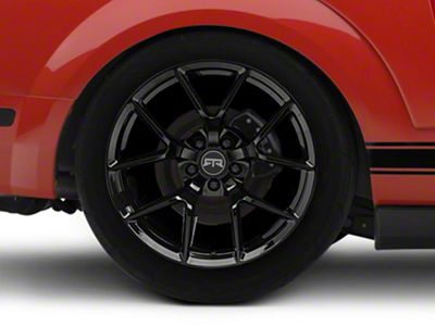 RTR Tech 5 Gloss Black Wheel; Rear Only; 19x10.5; 45mm Offset (05-09 Mustang)