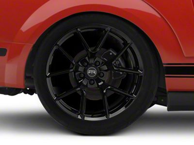 RTR Tech 5 Gloss Black Wheel; Rear Only; 20x10.5; 45mm Offset (05-09 Mustang)