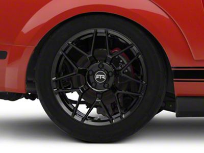 RTR Tech 7 Gloss Black Wheel; Rear Only; 19x10.5; 45mm Offset (05-09 Mustang)