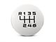 RTR 6-Speed Shift Knob; White/Black (15-24 Mustang, Excluding GT350 & GT500)