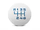 RTR 6-Speed Shift Knob; White/Blue (15-24 Mustang, Excluding GT350 & GT500)