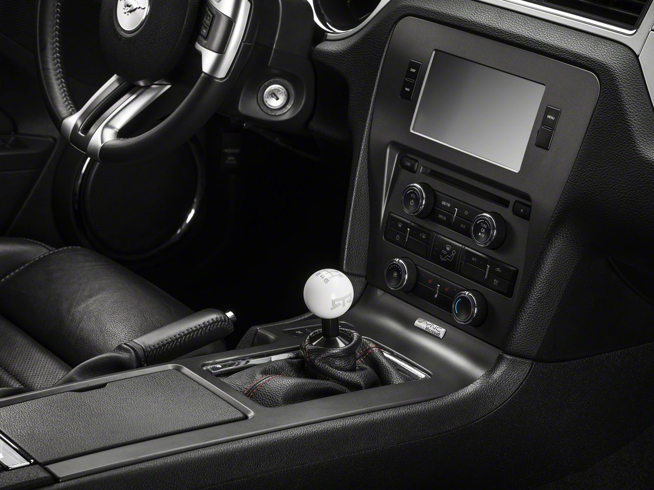 RTR Mustang 6-Speed Shift Knob; White/Gray 387314 (11-14 Mustang