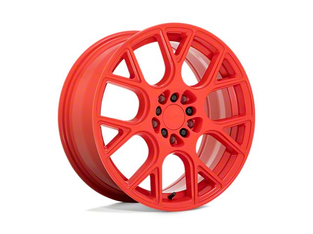 RUFF Mustang Drift Gloss Red Wheel; 18x8; 38mm Offset 1880RDD385D04R72 ...