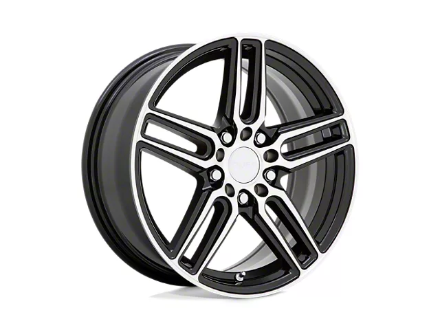 RUFF Mustang Nitro Gloss Black with Machined Face Wheel; 18x8; 38mm ...