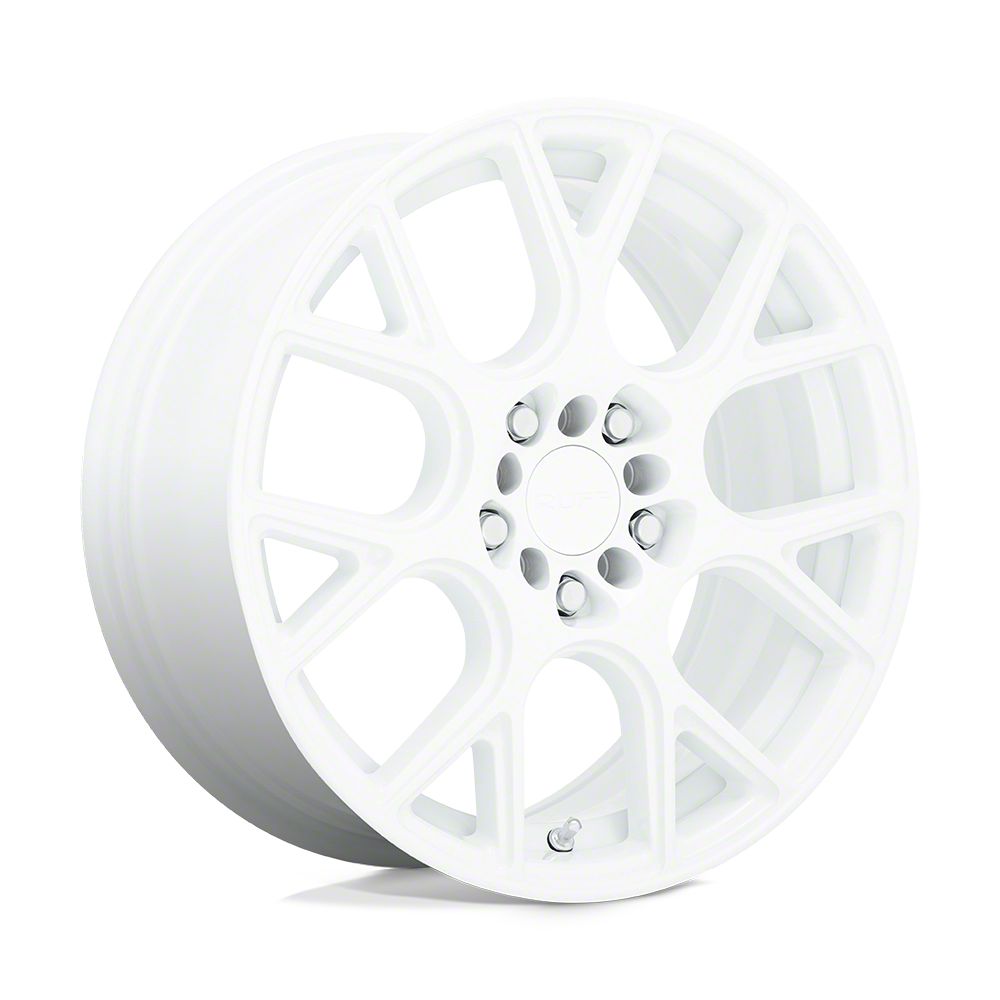 RUFF Mustang Drift Gloss White Wheel; 18x8; 38mm Offset ...