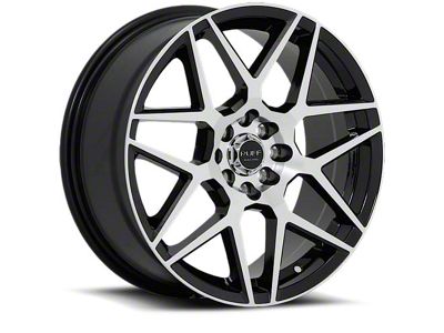 RUFF R351 Flat Black with Machined Face Wheel; 18x8; 40mm Offset (94-98 Mustang)