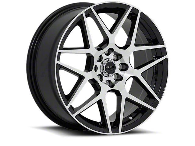 RUFF Mustang R351 Flat Black with Machined Face Wheel; 18x8; 40mm ...