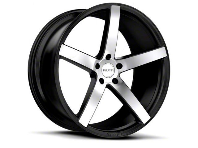 RUFF Charger R1 Satin Black Machined Wheel; Rear Only; 20x10 ...