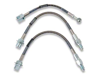 Russell Stainless Steel Braided Brake Line Kit; Front and Rear (79-86 Mustang)