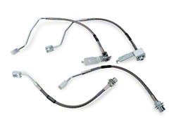 Russell Stainless Steel Braided Brake Line Kit; Front and Rear (96-98 Mustang GT)