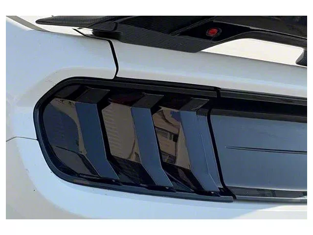 S550 Euros 2018 Style LED Tail Lights; Black Housing; Smoked Lens (15-23 Mustang)