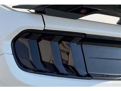 S550 Euros 2018 Style LED Tail Lights; Black Housing; Smoked Lens (15-23 Mustang)