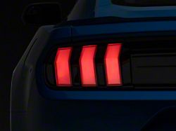 S550 Euros 2024 Style RGB Tail Lights; Black Housing; Clear Lens (15-23 Mustang)