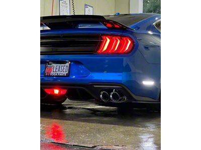 S550 Euros Rear Reflectors; Clear (18-23 Mustang GT, EcoBoost)