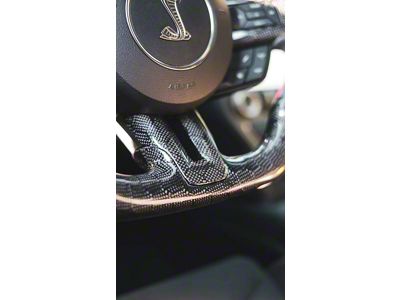 S550 Euros Steering Wheel Trim; Forged Carbon Fiber (15-23 Mustang)