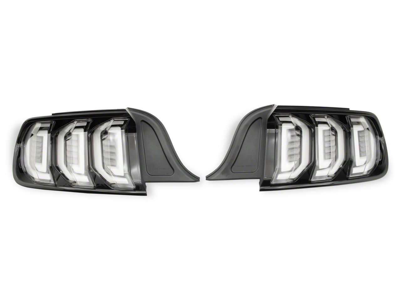 S550 Euros Mustang V2 LED Tail Lights; Black Housing; Clear Lens