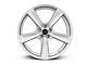 Saleen Secca Flo-Form Silver Wheel; Rear Only; 20x10 (15-23 Mustang GT, EcoBoost, V6)
