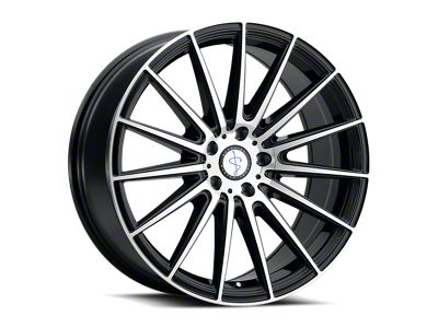 Sapphire Luxury Alloys SX03 Gloss Black with Machined Face Wheel; 22x9; 35mm Offset (10-15 Camaro, Excluding Z/28 & ZL1)