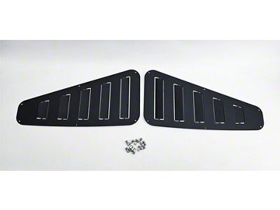 Synergy Race Development Race Quarter Windows; Textured Black (05-09 Mustang Coupe)