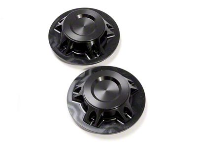 Drake Muscle Cars Billet Aluminum Strut Tower Covers; Black (10-13 Camaro)