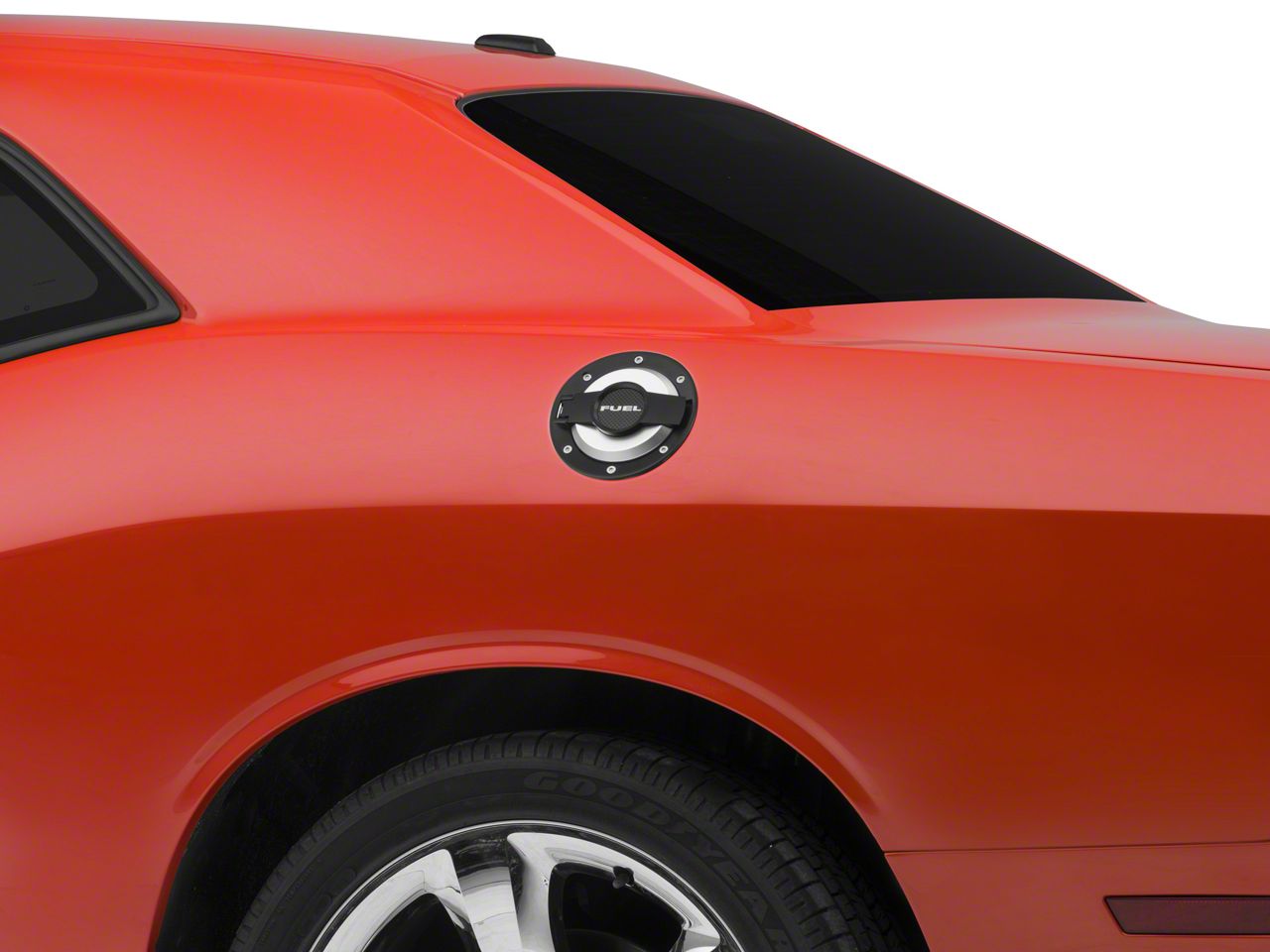 Drake Muscle Cars Billet Aluminum Fuel Door; Black MO-210001 (08