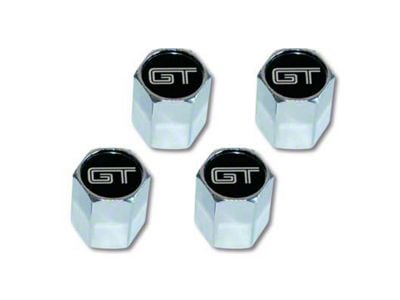 Scott Drake Valve Stem Caps with GT Logo (Universal; Some Adaptation May Be Required)