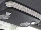 Aluminum Map Light Accent with Shelby Logo; Satin (05-14 Mustang w/o Anti-Theft System)