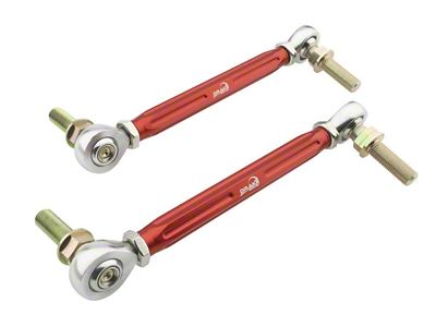 Drake Muscle Cars Billet Aluminum Adjustable Front Sway Bar End Links (15-23 Mustang)