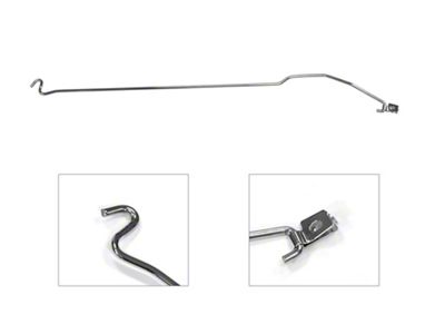 Drake Muscle Cars Hood Prop Rod; Stainless Steel (05-09 Mustang)