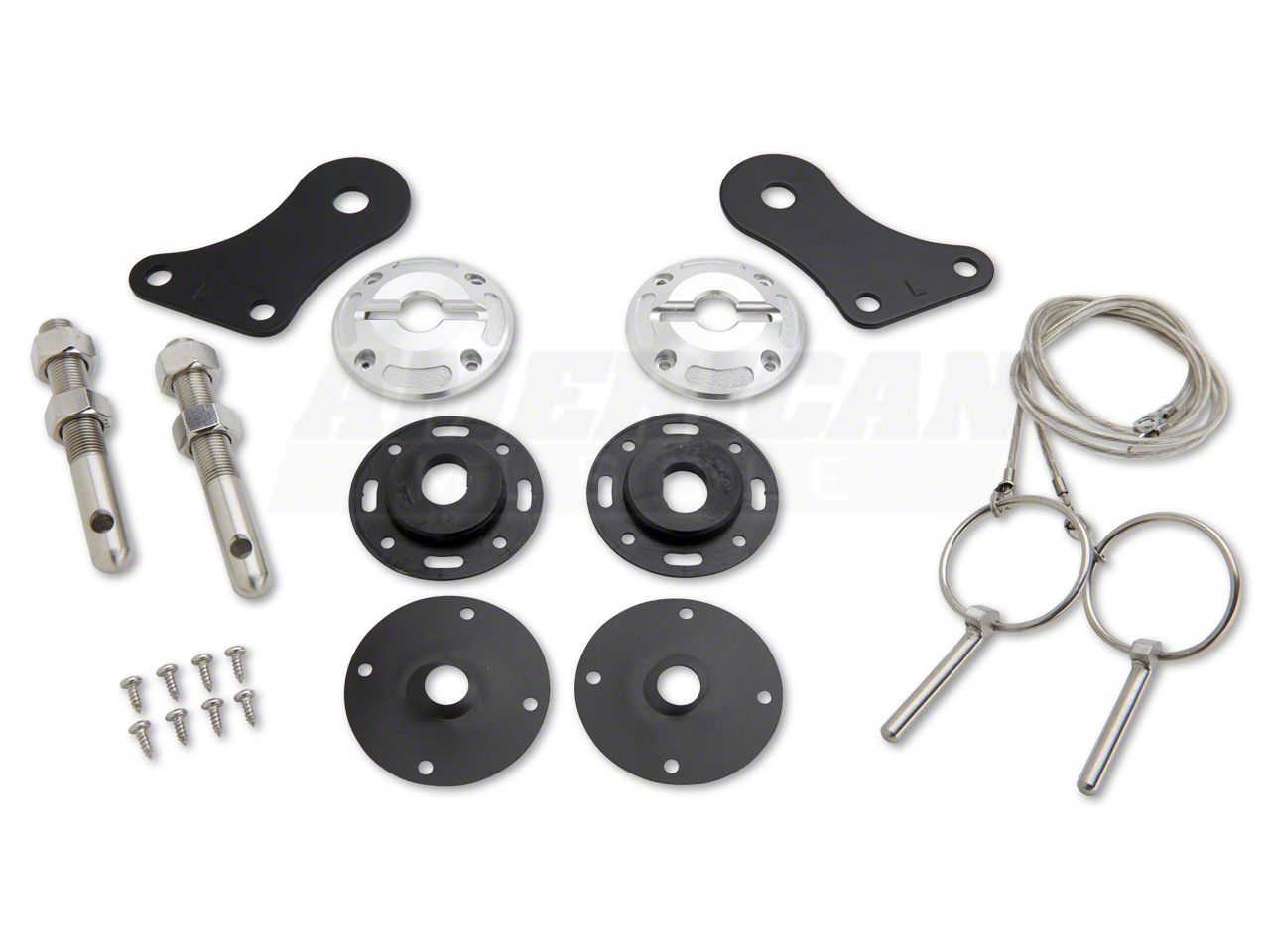爆買い！ Billet Mustang Aluminum Free - Mustang) (05-09 Kit Pin Hood 知育玩具