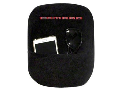 Center Console Cover with Camaro Logo; Black (10-15 Camaro)