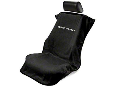 Seat Towel with New Style Camaro Logo; Black (Universal; Some Adaptation May Be Required)