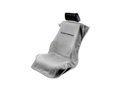 Seat Towel with New Style Camaro Logo; Gray (Universal; Some Adaptation May Be Required)