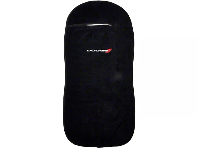 Seat Protector with Dodge Logo; Black (Universal; Some Adaptation May Be Required)