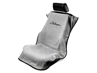 Seat Towel with Challenger Logo; Gray (Universal; Some Adaptation May Be Required)