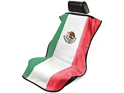 Seat Cover with Mexican Flag Design; Red, White and Green (Universal; Some Adaptation May Be Required)