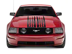 SEC10 Shredded Full Length Stripes; Gloss Black (05-09 Mustang)