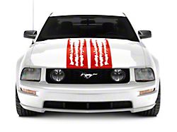 SEC10 Shredded Full Length Stripes; Red (05-09 Mustang)