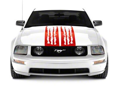 SEC10 Shredded Full Length Stripes; Red (05-09 Mustang)