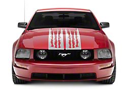 SEC10 Shredded Full Length Stripes; Sliver (05-09 Mustang)