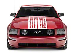 SEC10 Shredded Full Length Stripes; White (05-09 Mustang)