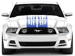 SEC10 Shredded Full Length Stripes; Blue (10-14 Mustang)