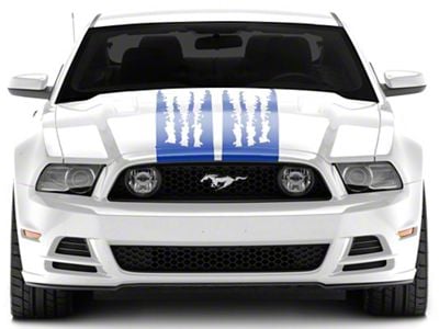 SEC10 Shredded Full Length Stripes; Blue (10-14 Mustang)