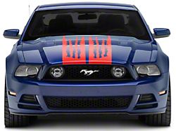 SEC10 Shredded Full Length Stripes; Red (10-14 Mustang)