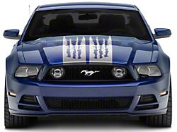 SEC10 Shredded Full Length Stripes; Sliver (10-14 Mustang)