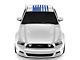 SEC10 Distressed Flag Roof Panel Decal; Blue (10-14 Mustang Coupe)