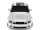SEC10 Distressed Flag Roof Panel Decal; Matte Black (10-14 Mustang Coupe)
