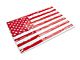 SEC10 Distressed Flag Roof Panel Decal; Red (10-14 Mustang Coupe)