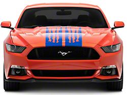 SEC10 Shredded Full Length Stripes; Blue (15-23 Mustang)