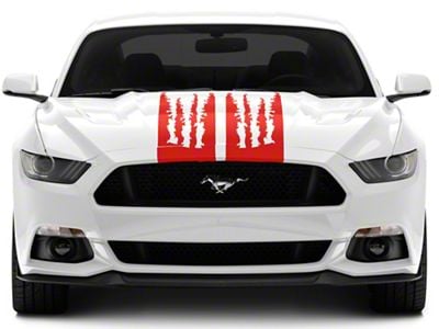 SEC10 Shredded Full Length Stripes; Red (15-23 Mustang)